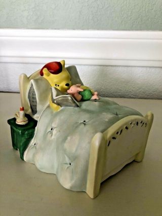 Vintage Winnie The Pooh Ceramic Lamp Nursery Night Light Pooh Piglet Good Night