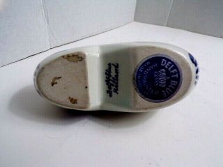 Vintage Shoe Clog Ligther,  Blue Delft Hand Painted in Holland (Windmill Scene) 3