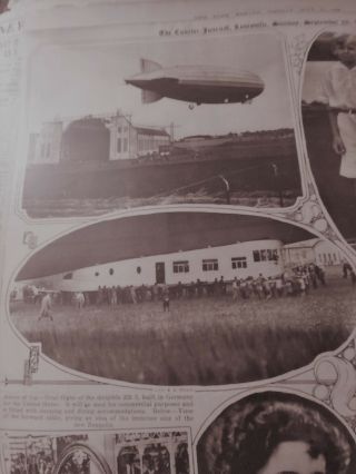 Sept 28,  1924 Newspaper Page J7507 - Trial Flight Of The German Dirigible Zr - 3