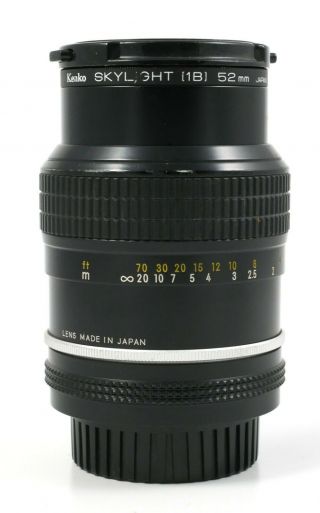 Vintage Nikon Nikkor 105mm 1:2.  5 Bayonet F Mount Camera Lens W/ Skylight Filter