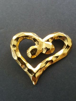 Vintage gold tone brooch pin,  Made In France. 2