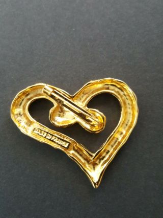 Vintage gold tone brooch pin,  Made In France. 3