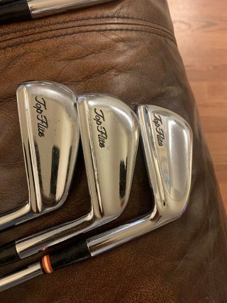 Spalding Top Flite Forged Iron Set - Vintage - Grips Removed.