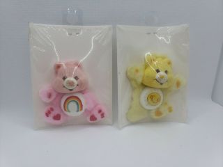 2 Vintage Care Bear 3.  5 " Buttons Or Patches In Packaging As Found Mystery Item