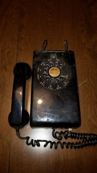 Vintage Black Rotary Wall Phone
