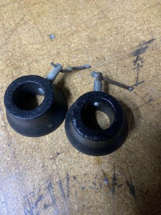 Vintage (2) Pair Standard 1 " Collars For Barbell Or Dumbbell.