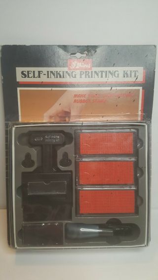 Vintage Staples Self Inking Printing Kit Make Your Own Instant Rubber Stamp