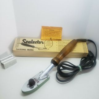 Vintage Sealector Adjustable Heat Sealing Deluxe Tacking Iron Model 200 - D1