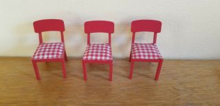 Lundby Dollhouse Furniture - 3 Chairs