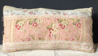 Vintage Custom Pink Shabby Roses Chic Decorative Bed Pillow Gingham Ticking