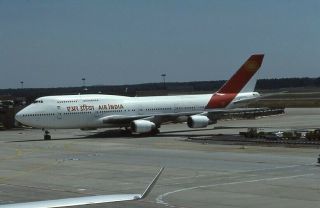 Air India Boeing 747 - 300 Old Colors Reg Hidden - 35mm Slide