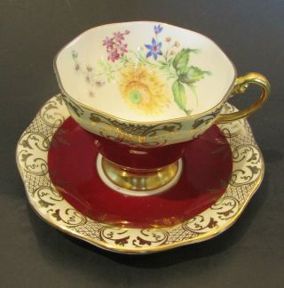 Vintage E B Foley Bone China Teacup And Saucer - Made In England