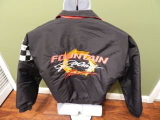 Vtg 80s Fountain Powerboat Racing Team Zip Jacket Size Small Pam Look