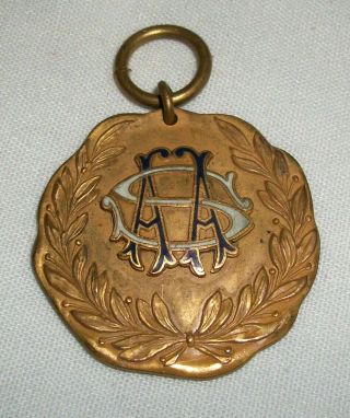 Vintage Brass & Enamel Medal Badge Asa Aas Saa Military Army Fraternal Veterans