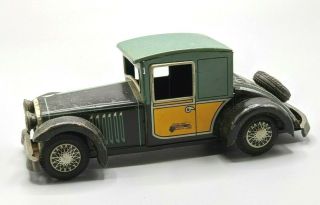 Vintage Tin Toy Car Ford Motor Friction 2 - Door Coupe Roadster Ichimura Japan