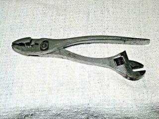 Vintage Diamalloy Dh - 18 Handyboy Pliers Adjustable Wrench Screwdriver Combo Tool