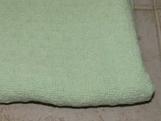 Green Baby Blanket Vintage 100 Cotton USA Thermal Knit 50x34 RN 62027 2