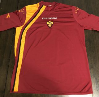 As Roma Xl 05/06 Home Football Soccer Diadora Vintage Shirt Jersey Great Cond.