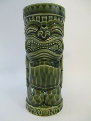 Vintage Luau Hut Tiki Glass Green Ceramic Tiki Mug Glass Japan