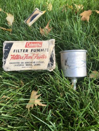 Vintage Coleman Filter Funnel No.  0 With Box