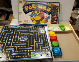 Vintage 1980 Milton Bradley Pac Man Board Game Complete Green Ghosts