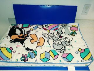 Vtg - 1997 Baby Looney Tunes Crib Set Comforter,  Sheet,  And Bumper Pad Guc
