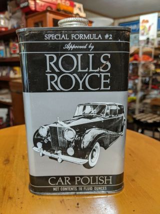 Vintage Rolls Royce Car Polish 16 Ounce All Metal Can
