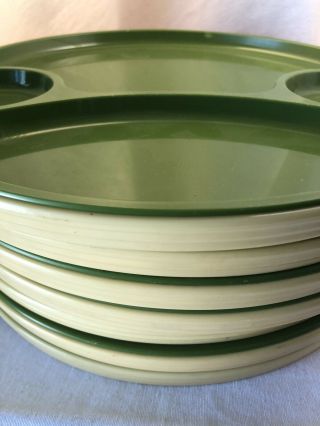 Vintage Luau Ware Party Plates Set Of 7 12.  5”d Nr
