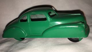 VINTAGE 1939 GREEN CHEVY CAR LONDON TOY NO 14 MASTER DELUXE 5 PASSENGER COUPE 2