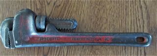 Vintage Ridgid No 10 Heavy Duty Pipe Wrench 10 " Ridge Tool Co Usa Plumbing Tool
