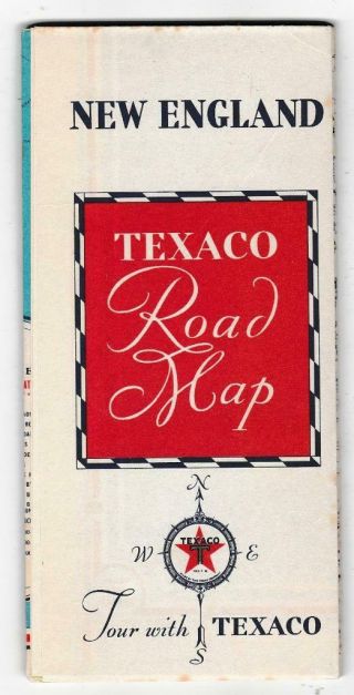 Vintage 1935 Texaco Road Map For England