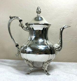 Vintage Silver Plated Sheridan Fluted Pattern Coffee/tea Pot