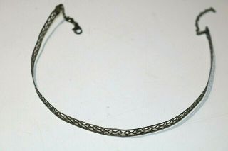 Vintage Sterling Silver Choker Necklace Jewelry From Italy