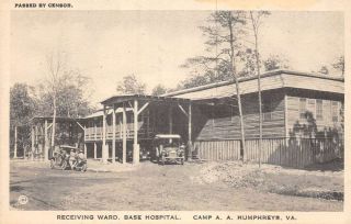 Camp Humphreys Virginia Base Hospital Receiving Ward Vintage Pc Dd7744