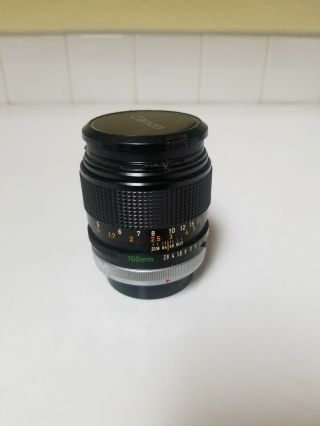 Vintage Canon Lens Fd 100mm 1:2.  8
