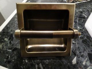 Antique Brass Recessed Toilet Roll Paper Holder