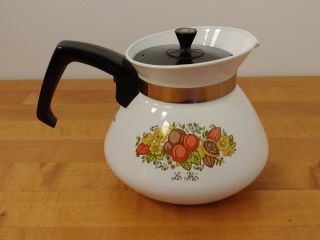 Vintage Corning Ware Spice Of Life 6 Cup Coffee Tea Pot w/ Lid P - 104 2