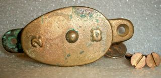 Vintage Bronze Wilcox - Crittenden 2 Single Cheek Pulley Block,