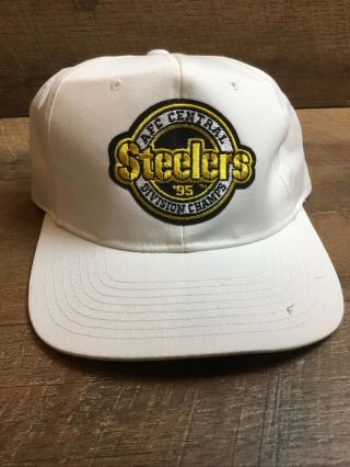 1995 Pittsburgh Steelers Afc Central Champs Vintage Snapback Starter Hat Cap