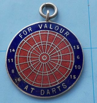 Vintage For Valour At Darts Unknown Origin Sports Memorabilia Medal Badge