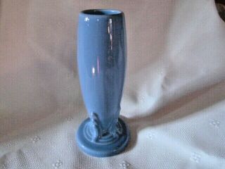 Vintage Fiesta Ware Art Deco Flower Bud Vase Blue 6 1/8” Homer Laughlin