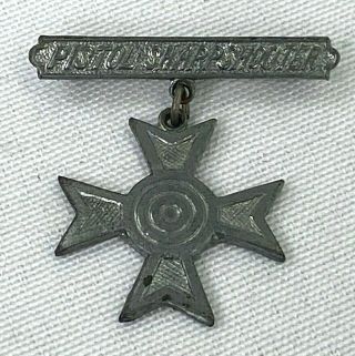 Vintage Us Marine Corps Pistol Sharpshooter Badge - Pin Back