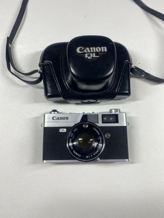 Vintage Canon Canonet Ql 19 Rangefinder 35mm Film Camera Se 45mm 1:1.  9 Lens