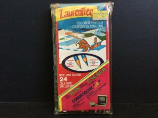 Vintage 24 Laurentien Colored Pencils Some Win Commodore Ad