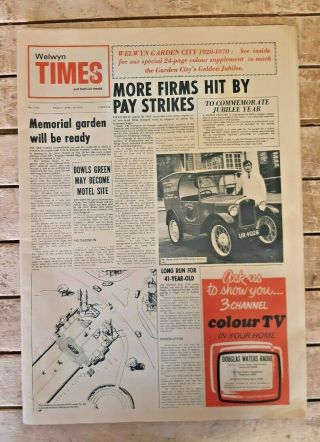 1970 Vintage Welwyn Hatfield Times Golden Jubilee Year Issue & M Marsh Jigsaw B3