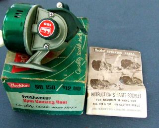 Vintage Heddon Daisy No.  150 Spin Casting Fishing Reel,  Box & Instructions - Exc, 2