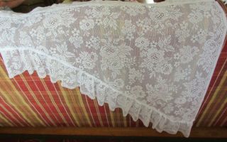 Vintage White Lace Swag Curtains - 3 Pr.  36 L & 76 W / Pair