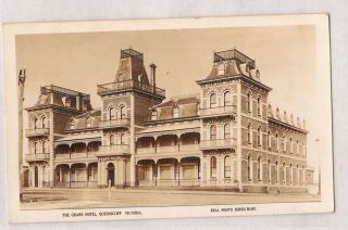 Vintage Postcard Rppc The Grand Hotel,  Queenscliff Victoria 1900s