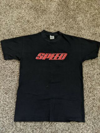 Vintage Speed The Movie Graphic T - Shirt 2 Side Men Large Keanu Reeves Usa 1994