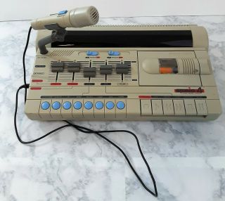 Quick Shot Studio 4 Sound Cassette Mixing System W\microphone Vintage 1988